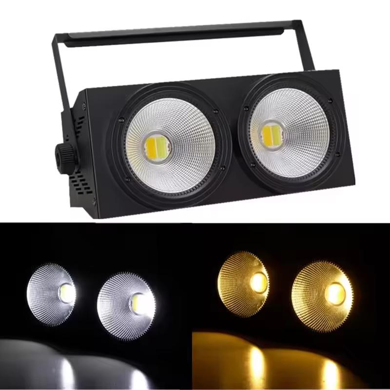 2x100W COB LED blinder światło Zimna biel i Ciepła biel scena show dj wesele klub bar impreza światło dmx Oświetlenie sceniczne wydarzenie show