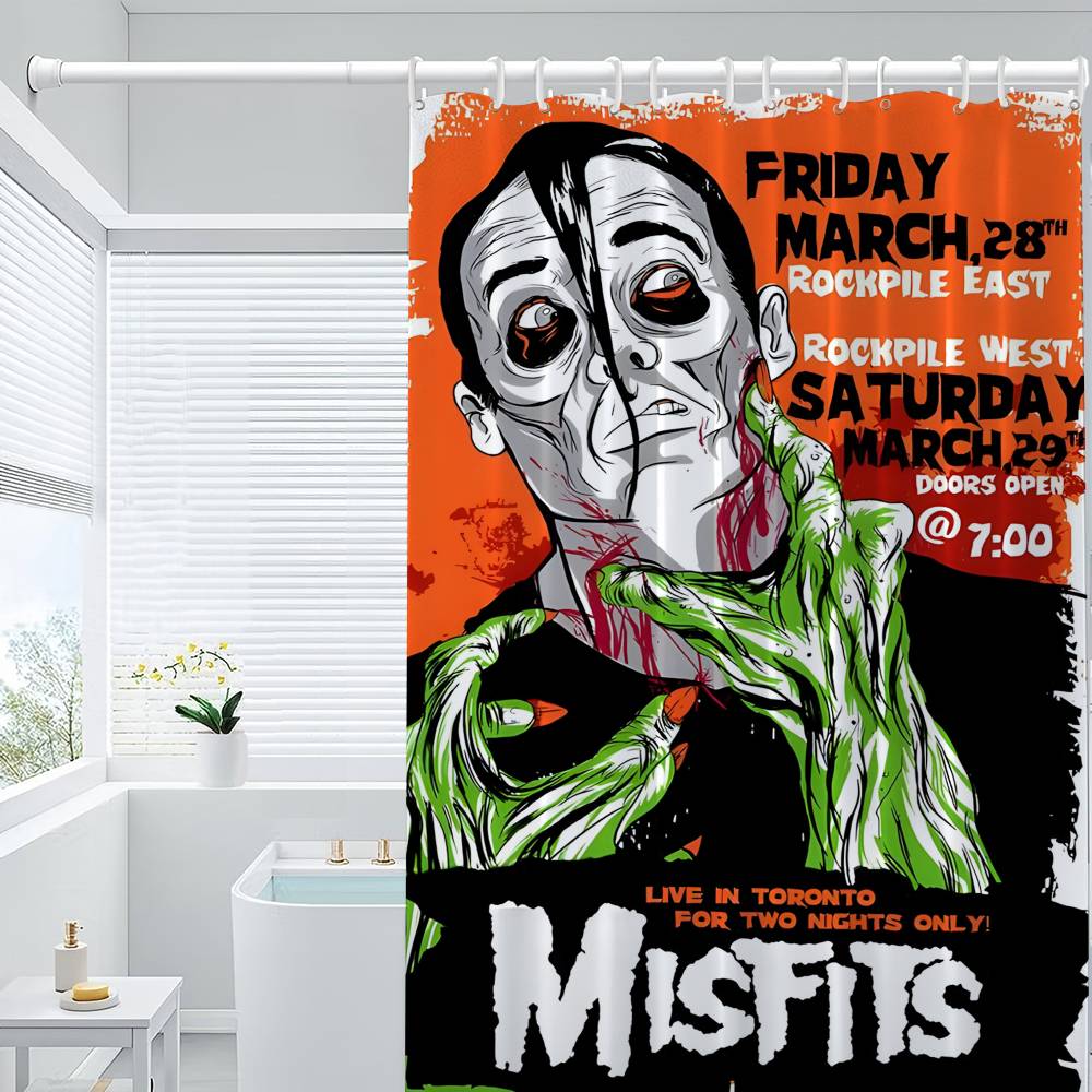 M-Misfits Hot 1 Piece Of 150X180Cm Printed Shower Curtain Partition Bathroom Waterproof And Mold Resistant