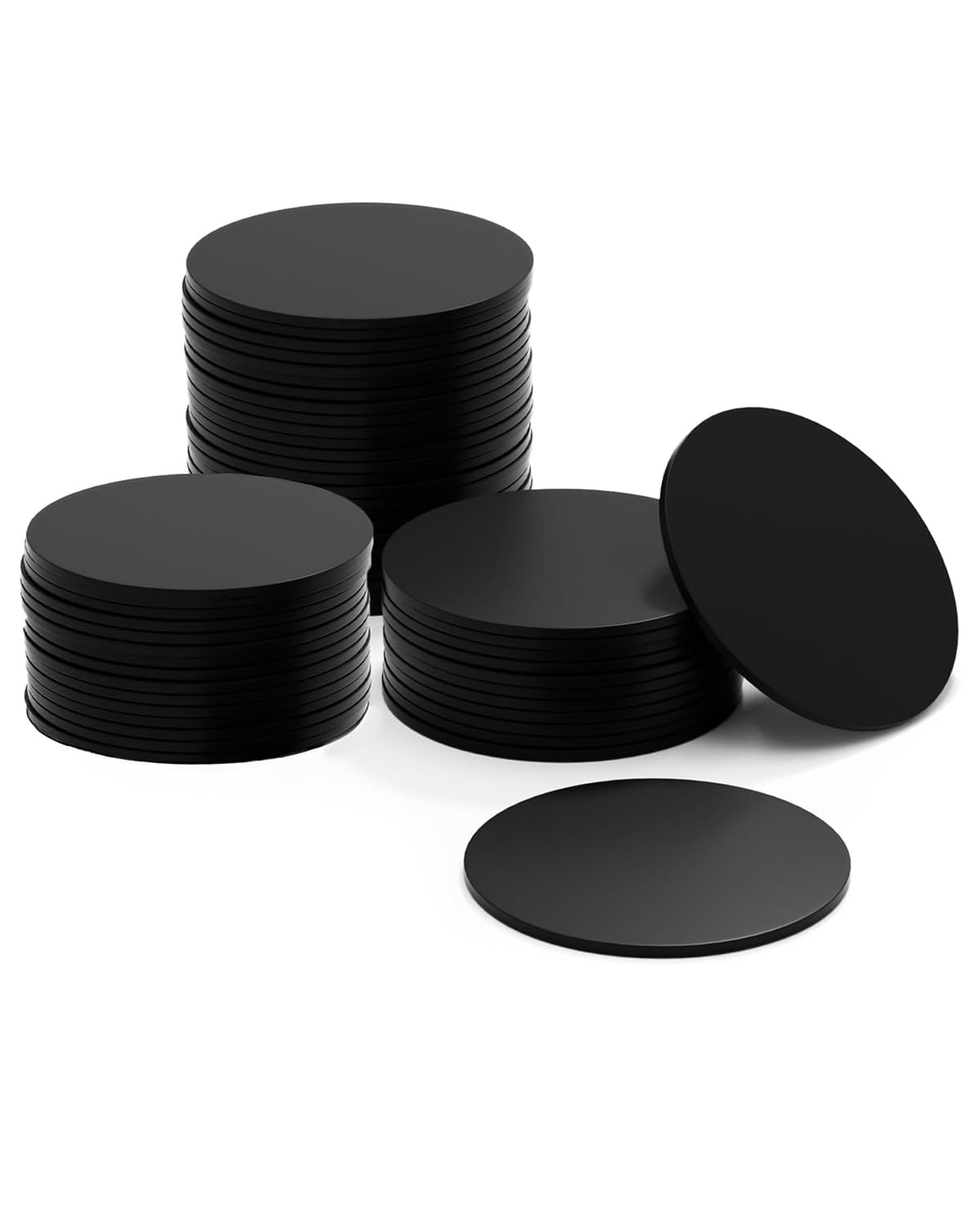 

YUGUOCHENG NTAG215 NFC Tag (Black, 100 count) - Coin-Shaped Card, Round, 25mm Diameter, 504 Bytes, Compatible with Amiibo Shortcuts App