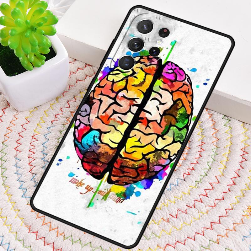 Human Organs Brain Silicone Phone Case For Samsung Galaxy Note 10 Pro S26 S25 S24 S23 S22 S21 Plus S25Ultra Capa Cover