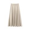 2025 Autumn/Winter Women's High-Waisted 100% Pure Cashmere Thick Midi A-line Skirt - Versatile & Elegant