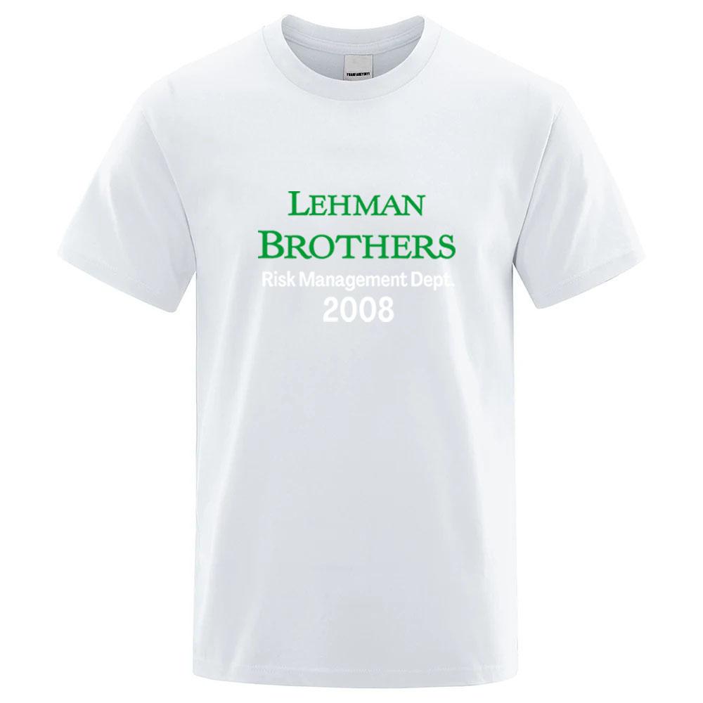 2025 Lehunisex Brothers Risk Unisexageunisext Departunisext Unisex High Quality Print Solid Color Short Sleeve TShirt Comfortable Casual Tops