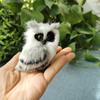 Furry Desktop Owl Ornaments Faux Fur Animal Ornaments Tree Decor for Home Wall Holiday Party Decorations