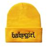 Send girlfriend Embroidery Beanie Hip hop cold cap Winter Babygirl Wool cap Knitted hat