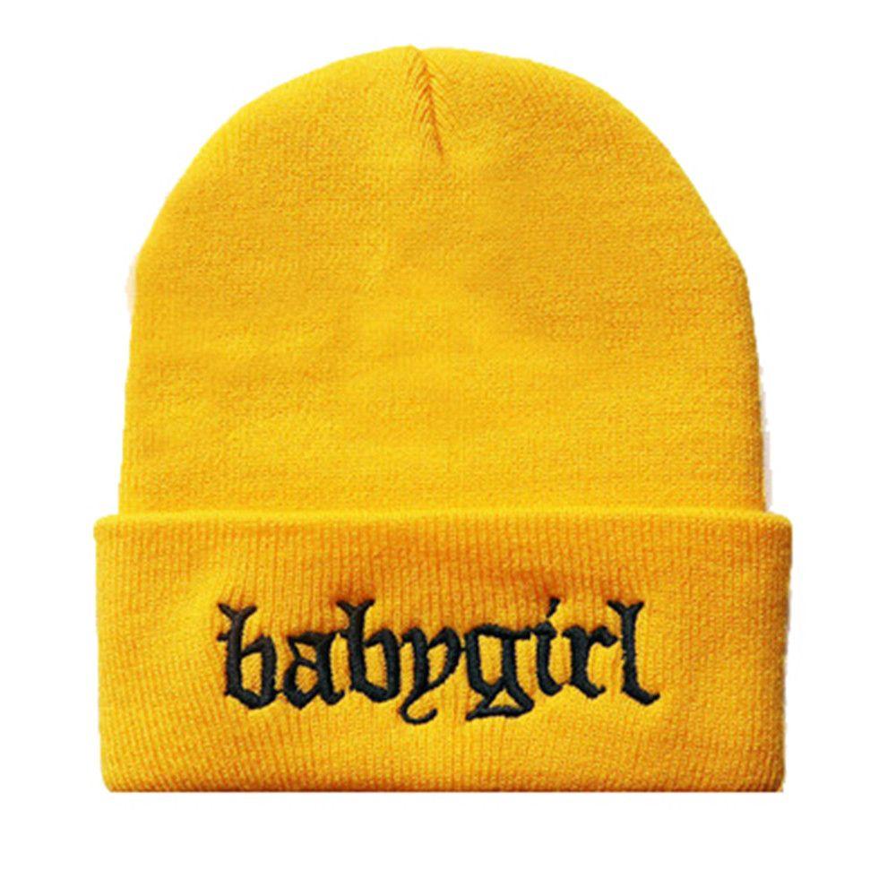 Send girlfriend Embroidery Beanie Hip hop cold cap Winter Babygirl Wool cap Knitted hat