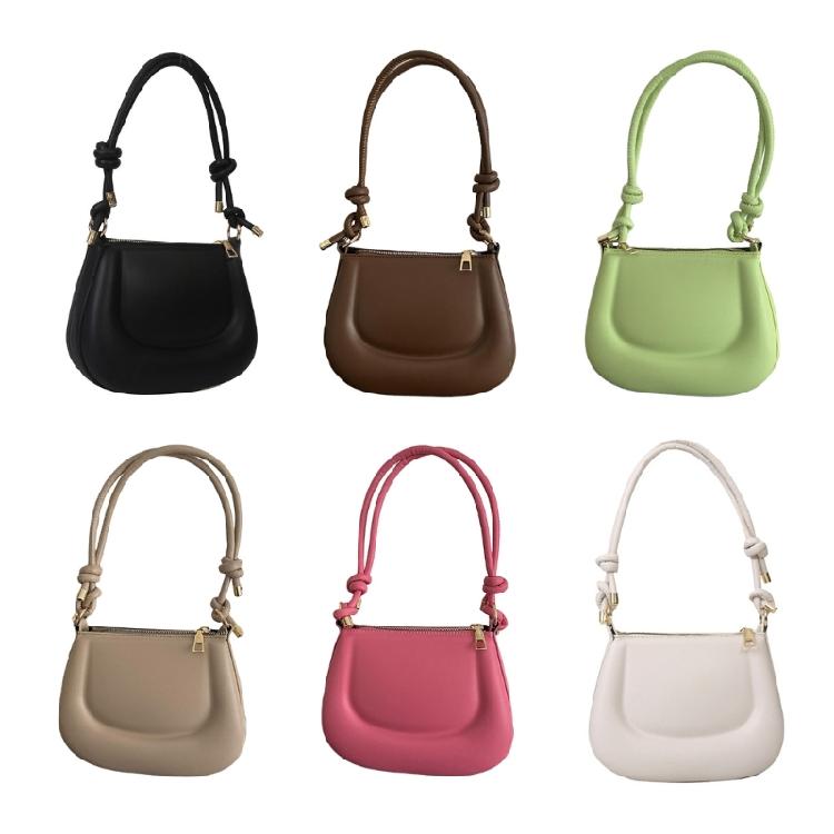 Leather Tote Bags Solid Color Handbag Armpit Bags Versatile Shoulder Bags