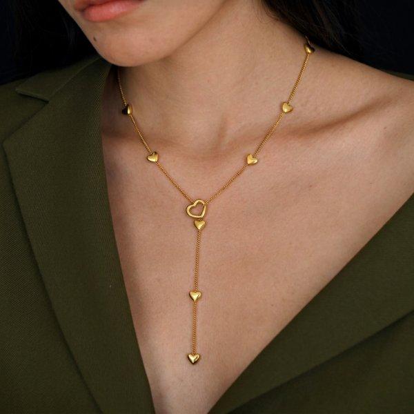 Stainless Steel Gold Color Zircon Flower Long Chain Drop Necklaces for Women Simple Metal Tassel Choker Party Aesthetics Jewelry