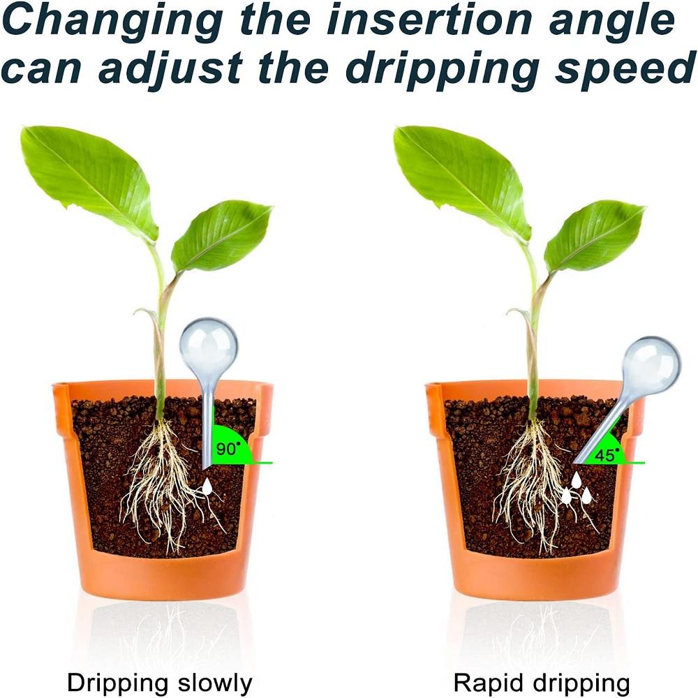 20× Plant Water Bulbs Clear Self-Watering Globes Automatic Watering Balls Device