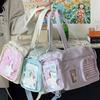 New Y2K Cute Ita Shoulder Bag Ins Girl Transparent Bag Large Capacity Comic Exhibition Crossbody Bag DIY Display Travel Handbags
