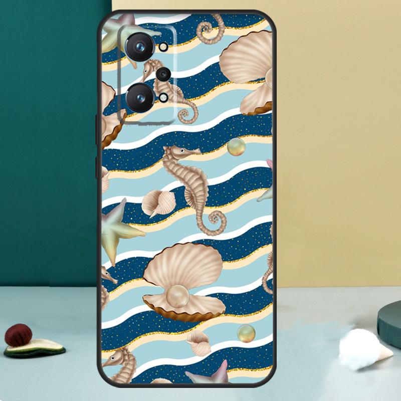 Starfish Seahorse Pattern For Realme GT 7 Pro GT 5 6 6T C67 C61 C55 C53 C51 C21Y C25S C75 10 11 12 13 14 Pro Plus Case