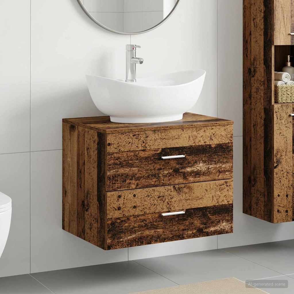 Bathroom Furniture Set Reclaimed Wood Engineered Wood
