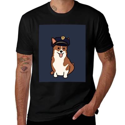 Cheddar With Police Hat Tshirt Work Duty Casual Tshirt