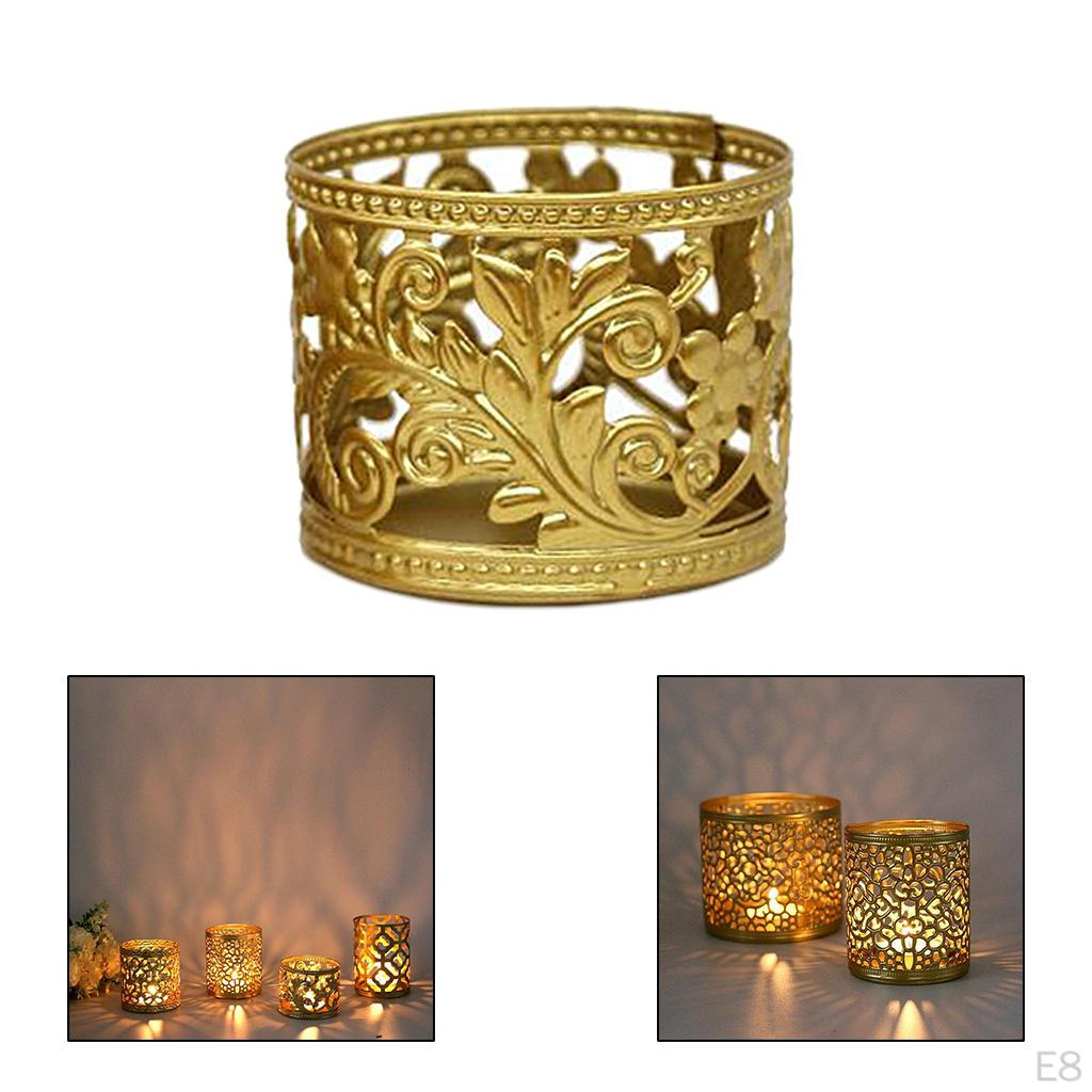 Portacandele cavo, mini candeliere decorativo da tavolo, supporto per lumini.