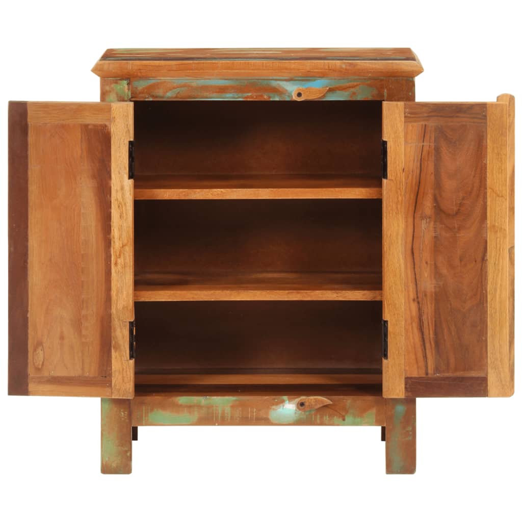Sideboard with 2 Doors 55 X 30 X 70 Cm Solid Reclaimed Wood