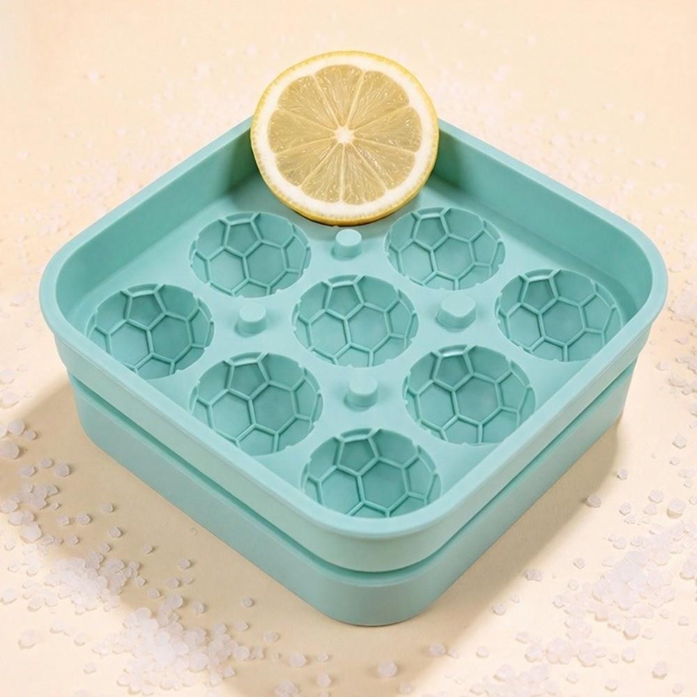 Non-stick Ice Ball Mold Silicone Football Ice Cubes Mold Multi-functional Ice Block Mold Bar