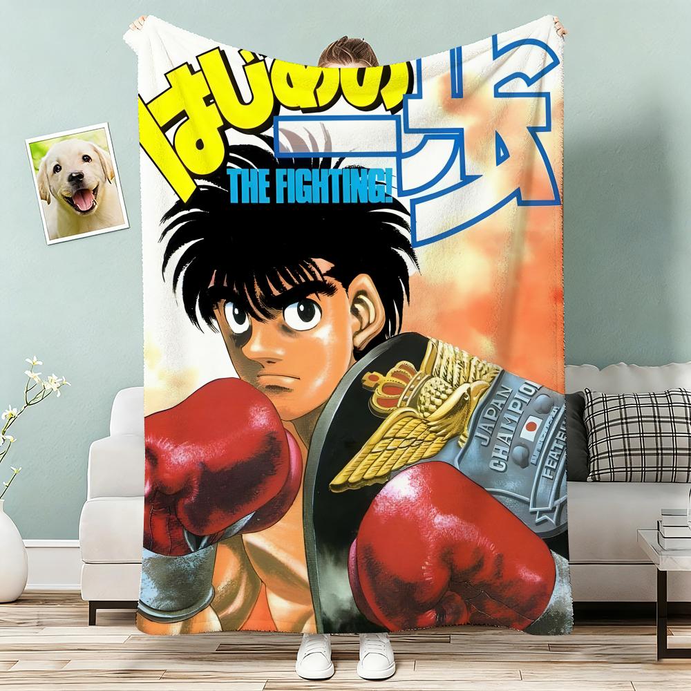 Hajime no Ippo Throw Lightweight 240g Flannel Blanket Soft Skin-friendly for Summer Cooling 75x90cm