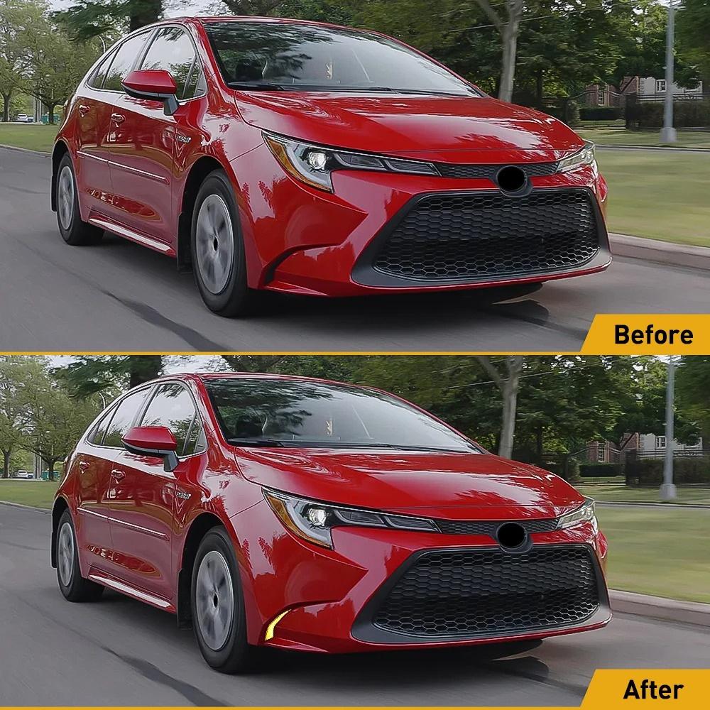 LED Daytime Running Fog Lights DRL Fit For Toyota Corolla L LE XLE Model 2020-20