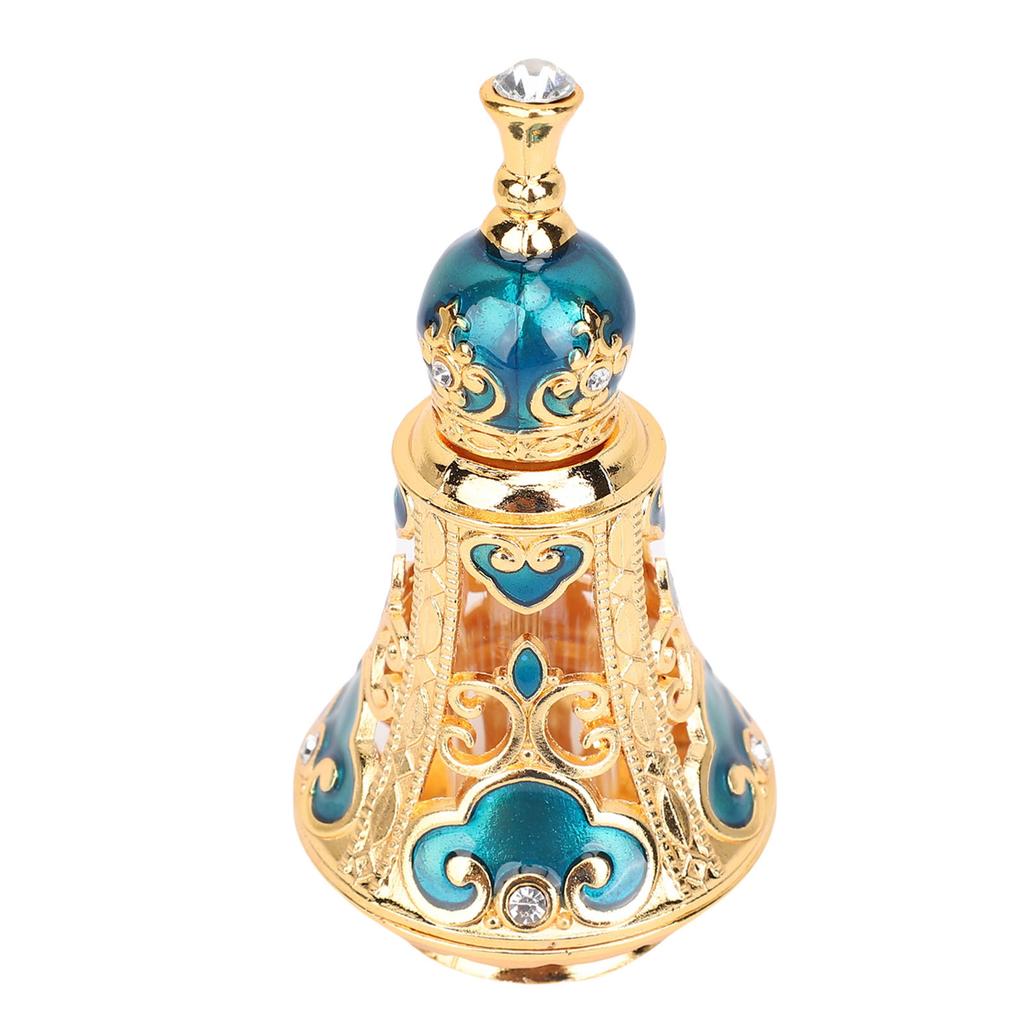 Vintage Perfume Bottle Reusable Zinc Alloy Middle Eastern Hollow Out Sealed Liquid Bottle
