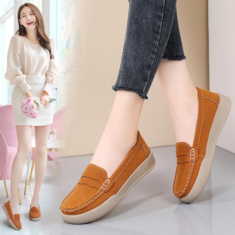 Women's Loafers Leather Driving Moccasins Comfort Flats Casual Slip On Walking Minimalist Summer Breathable Shoes