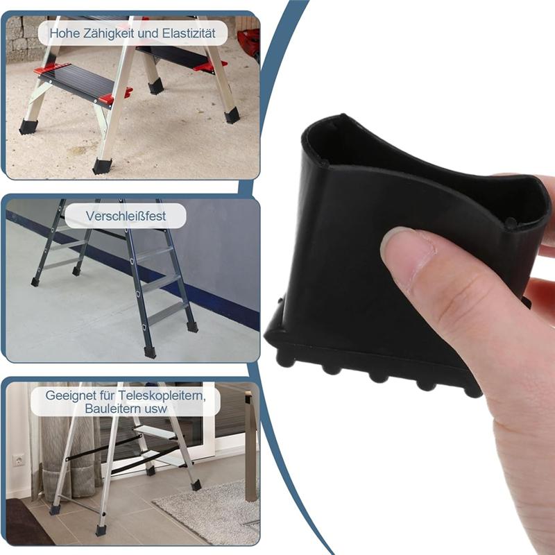 Gut-4 Stk. Haushaltsleiter Fußabdeckung Gummi Leiterfüße Stühle Teleskop-Verlängerungspads für Stufenleitern