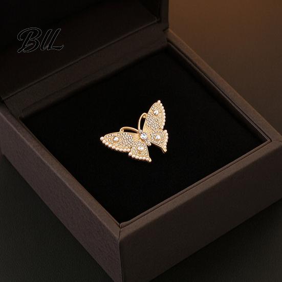 Vintage Lapel Pins Women Rhinestone Butterfly Brooch Pin, Insect Alloy Badge Pin Jewelry Accessories for Daily Wear Wedding Party Prom Bridal