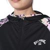 Hooded Print Long Sleeve Zip-Up Rash Guard