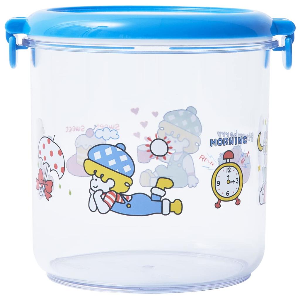 Shimojima Stoppail Canister Storage Morning Made in Japan Container, 800ml, Character, (Morning)