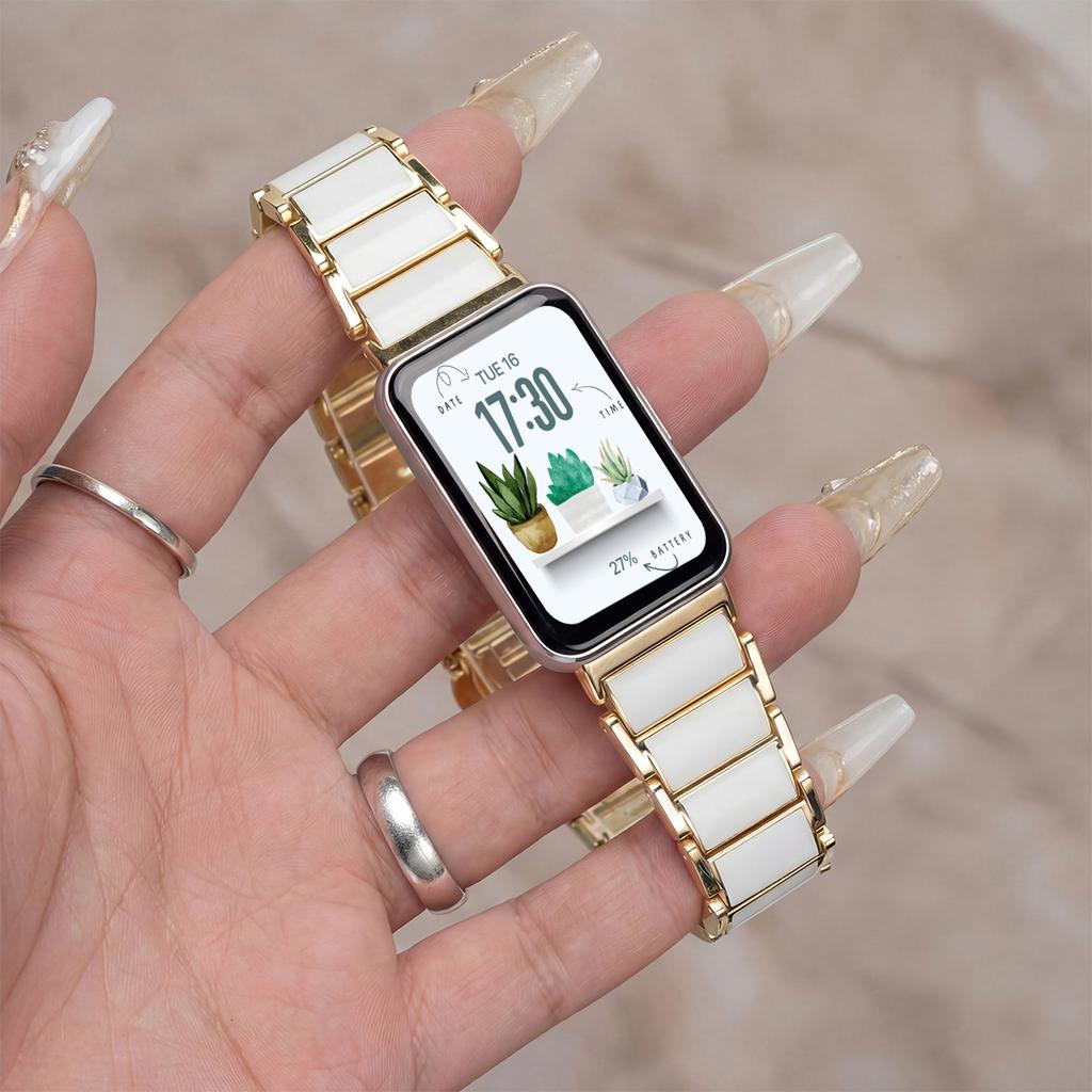 Ceramic Bracelet For Samsung Galaxy Fit 3 Strap Correa Men Women Band Watchband For Samsung Galaxy Fit3 Accessories