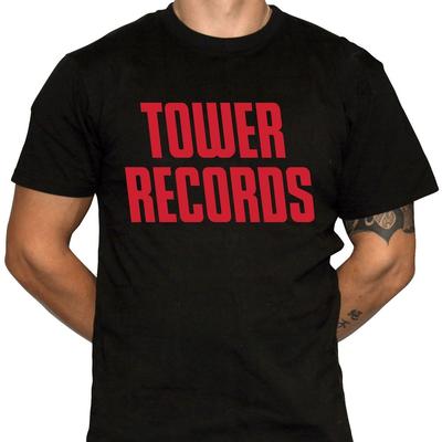 TOWER RECORDS T-Shirt - Ehemaliger Schallplattenladen - 100% vorgeschrumpftes Baumwoll-T-Shirt