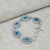 Blue Chalcedony  Bracelet  925 Sterling Silver Handmade Lab-Created Jewelry For Anniversary Gift