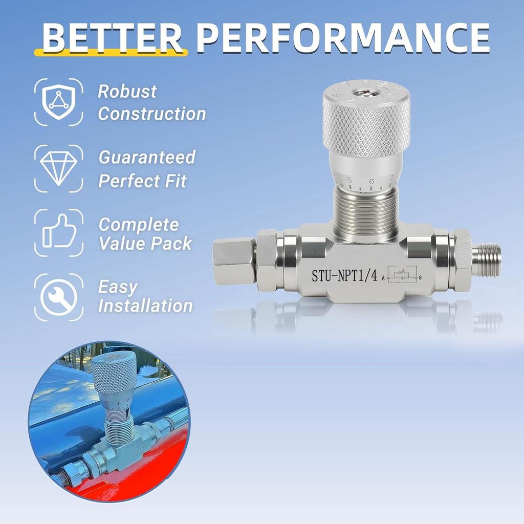 Hydraulic Flow Control Valve 1/4 Inch 5800PSI Alloy Steel Throttle Check Valve for Hydraulic Oil Gas