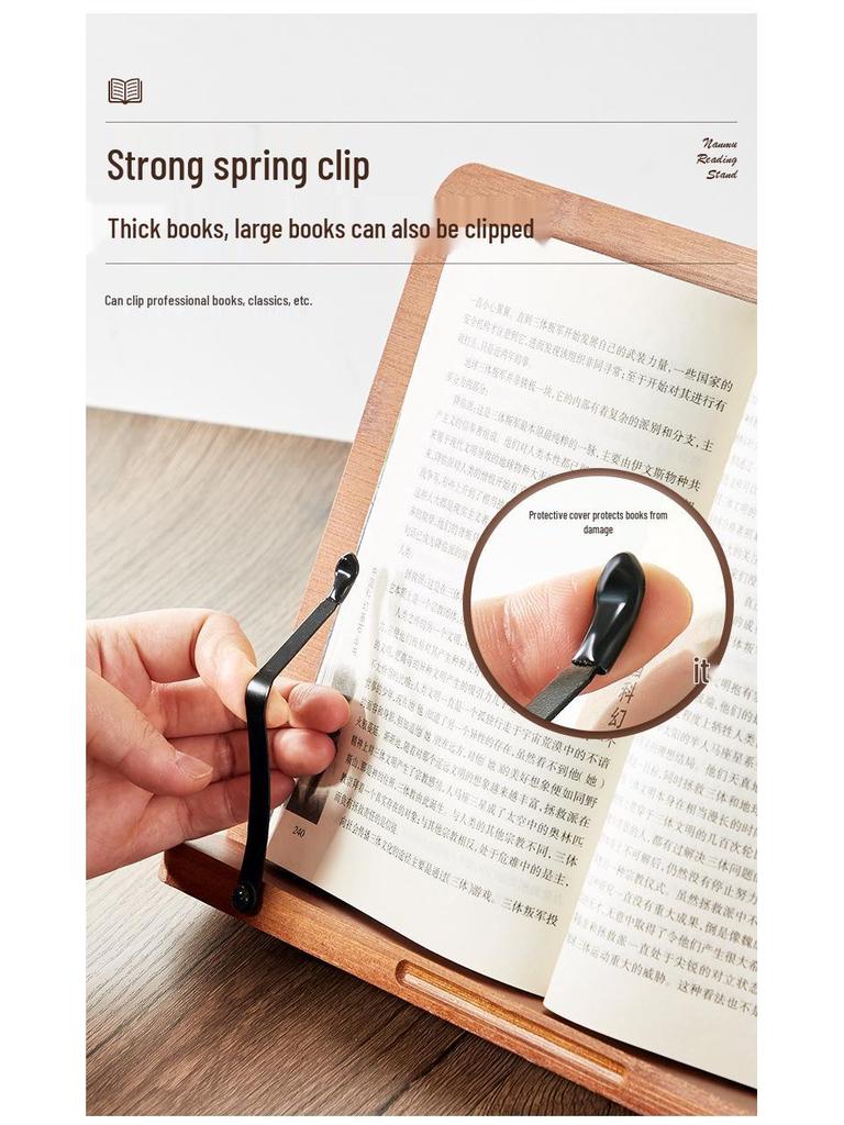 Bamboo Reading Stand for Books, Calligraphy, and Tablets