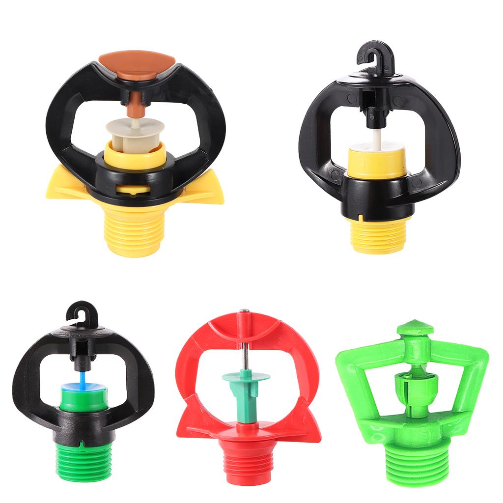 5Pcs 1/2” 3/8"Male Thread Rotary Mini Nozzle Garden Flower Bed Irrigation Refraction Sprinkler Rain-like Lawn Watering Sprayer