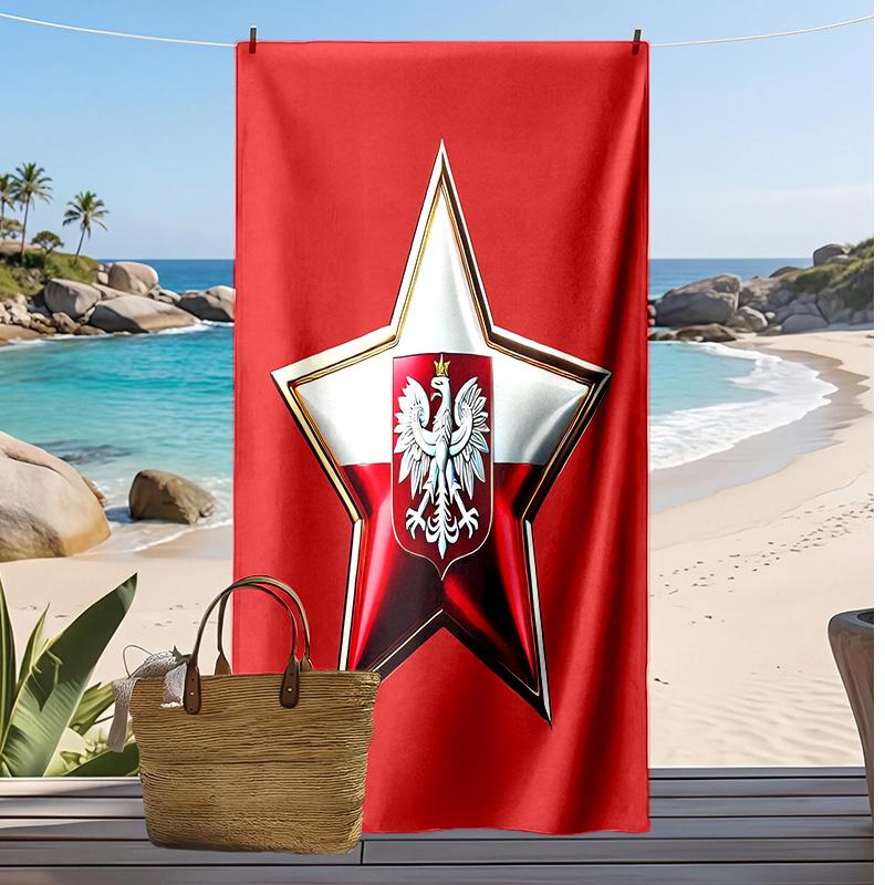 Poland Printed Beach Towel Quick Dry Soft TowelPortable Large Rectangular Beach Blanket for Travel Swimming Pool