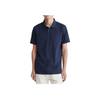 Calvin Klein Solid Color Logo Embroidered Short Sleeve Polo Shirt Men tops Dark-Blue 40HM281-411
