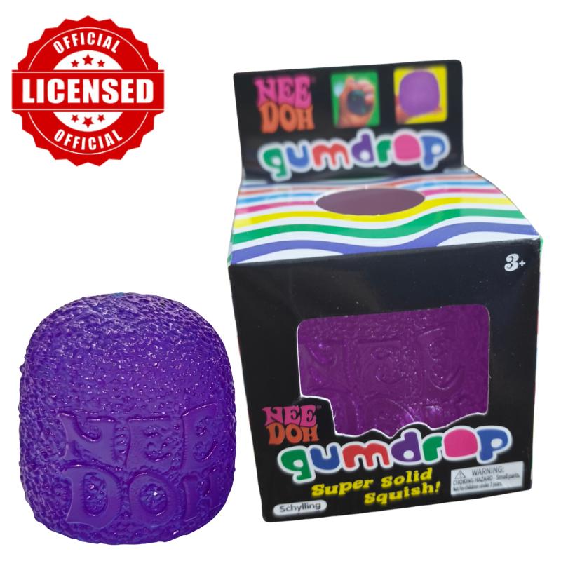 Schylling Mini Candy NeeDoh Gumdrop Soft Sensory Fidget Toy Stress Relief Squeeze Ball Small Gift