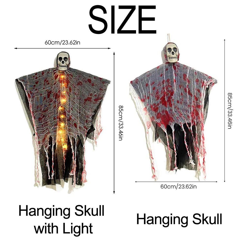Realistic Hanging Skull Skeleton Props Spooky Skeleton Ghost Ornament  Party Supply