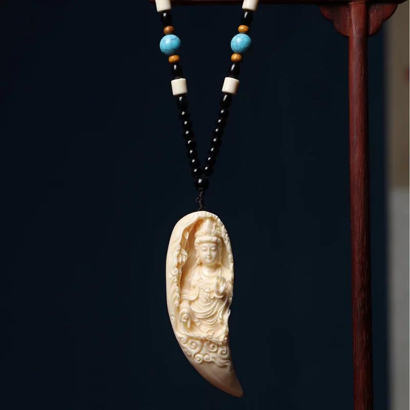 

Креативная резная ручная работа в форме Гуаньинь декоративная подвесная статуэтка для дома, офиса, автобуса, китайский фэн-шуйский орнамент