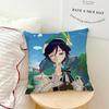 cute venti genshin impact game kawaii soft pillowcase for Sofa Home Living Room bedside Decor pillow cover Gift Party hogar