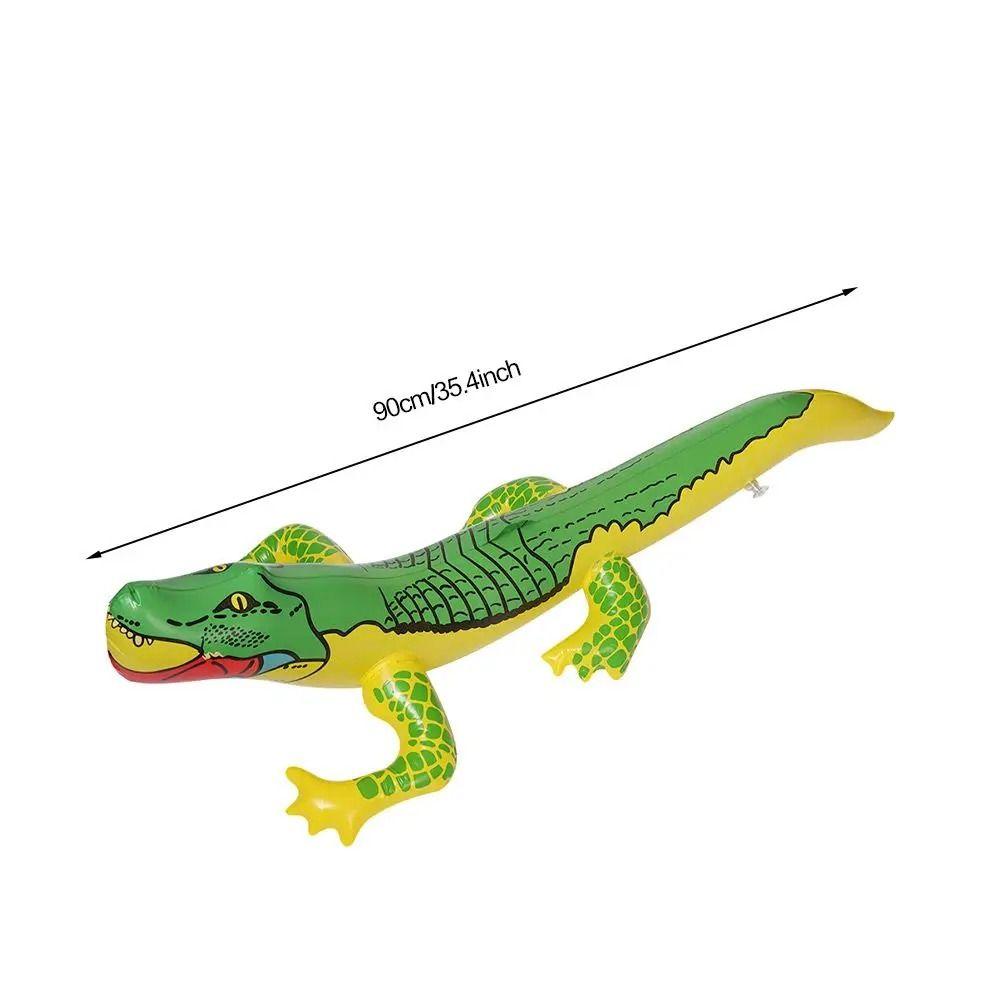 2pcs Crocodile Toy Inflatable Crocodile Game PVC Swimming Pool Air Mattress Outdoor