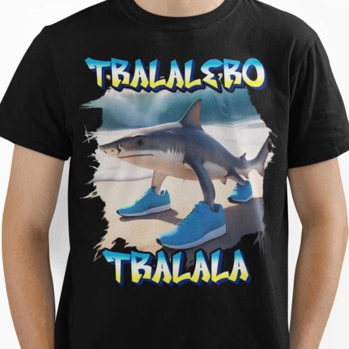 Tralalero Tralala Funny Shark Meme Shirt, Weird Absurd Hilarious Shirt S разноцветный