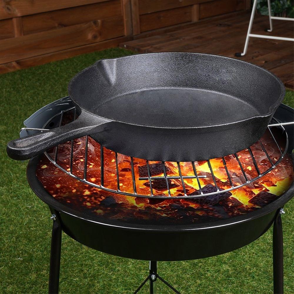 Cast Iron Pan for Gas Induction Grill Fireplace To Oven Plate 25 Cm