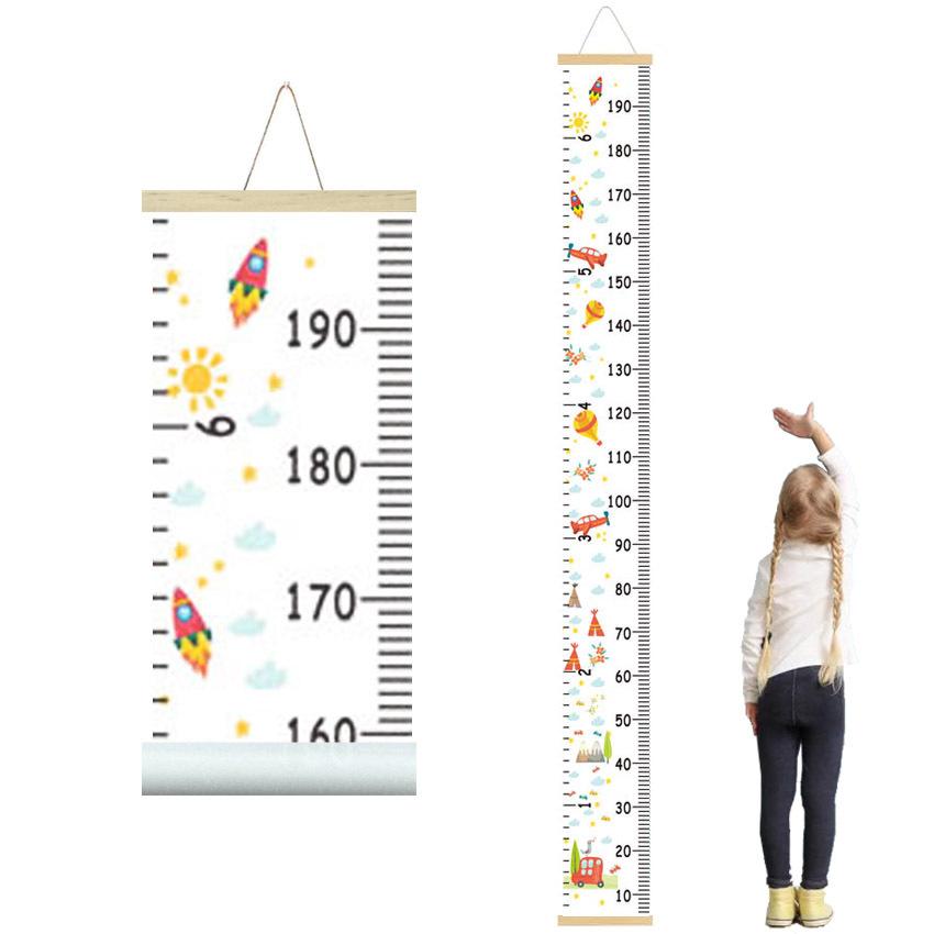 Wooden Wall Hanging Wall Sticker For Kids Room Decoration Height Measure Ruler Wallpaper Baby Growth Chart Decor On The Wall
