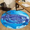 Tappeto Rotondo con Motivo Calcio Manchester FC, Tappetino Interno/Esterno, per Picnic, Sala Giochi, Camera da Letto, Ufficio, Soggiorno, Tappeto Decorazione Casa, Regalo di Compleanno