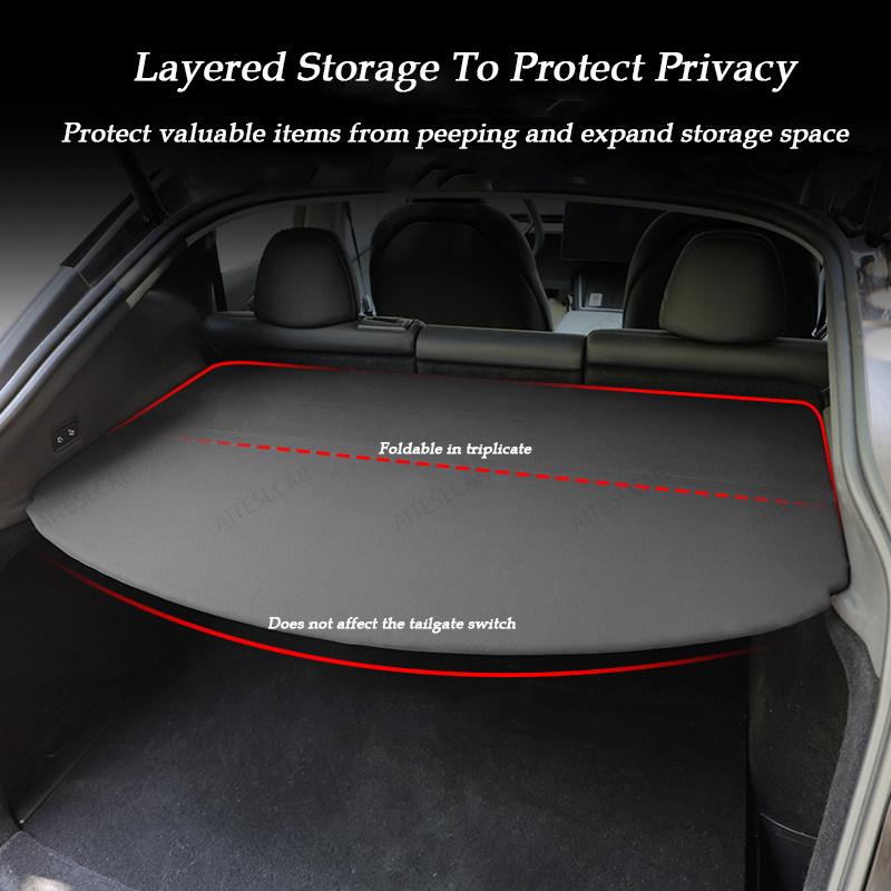 For Tesla Model Y Juniper Launch 2025 Rear Trunk Cargo Cover Retractable Partition Luggage Carrier Curtain Protector Accessories