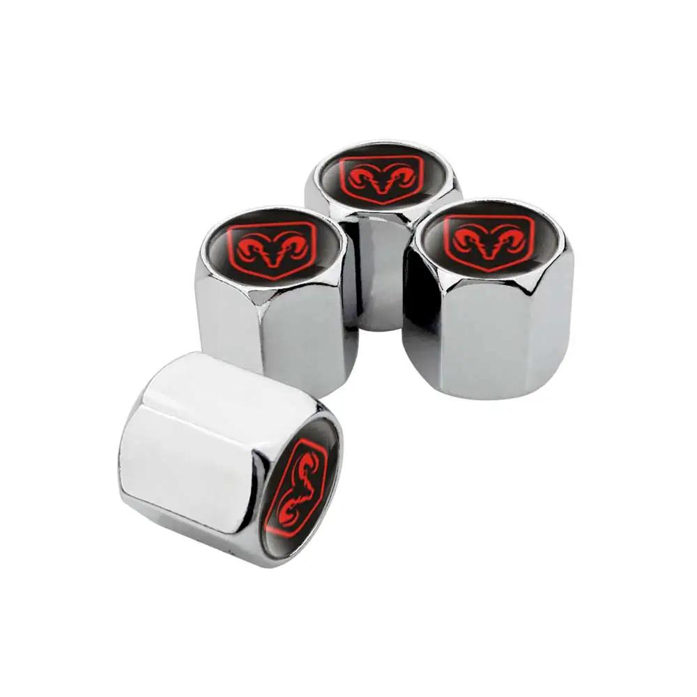 4PCS Alloy Car Tire Valve Caps Wheel Stem Anti-dust Covers for Dodge AVENGER CALIBER CARAVAN Challenger JOURNEY NITRO RAM 1500