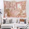Lolita Girls' Bedroom Cartoon Tapestry Pink Lolita Fairy Tale Style Printed Hanging Cloth Room Decoration