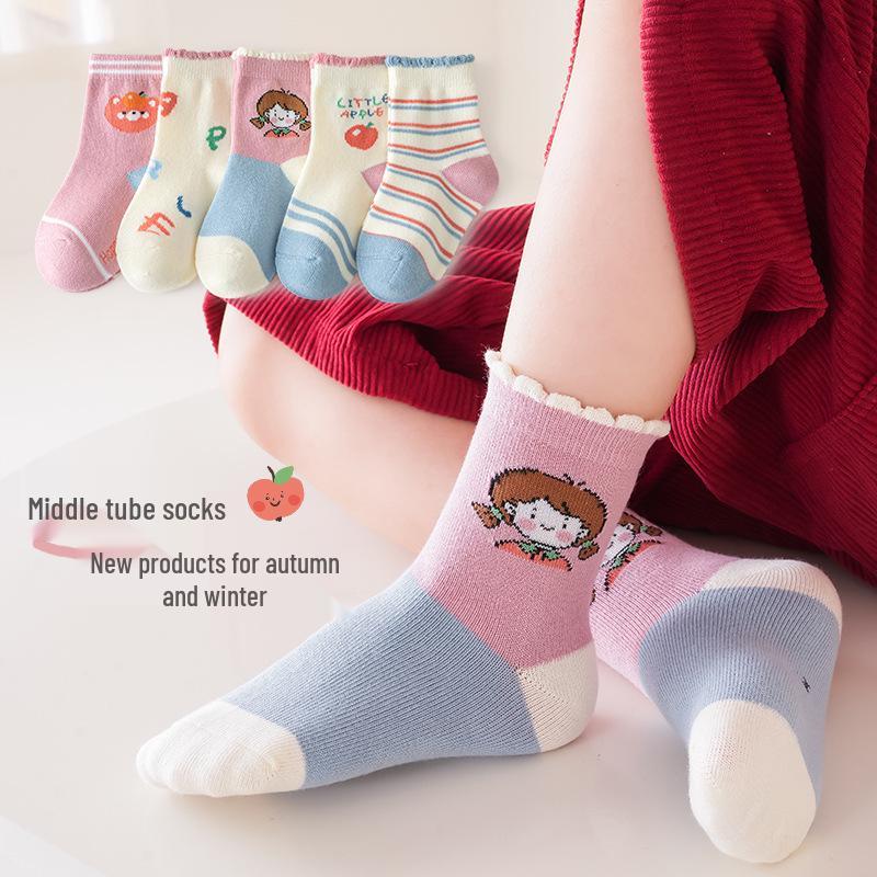 Autumn Cartoon Socks for Kids - Class A Boys & Girls Baby Socks for Fall/Winter