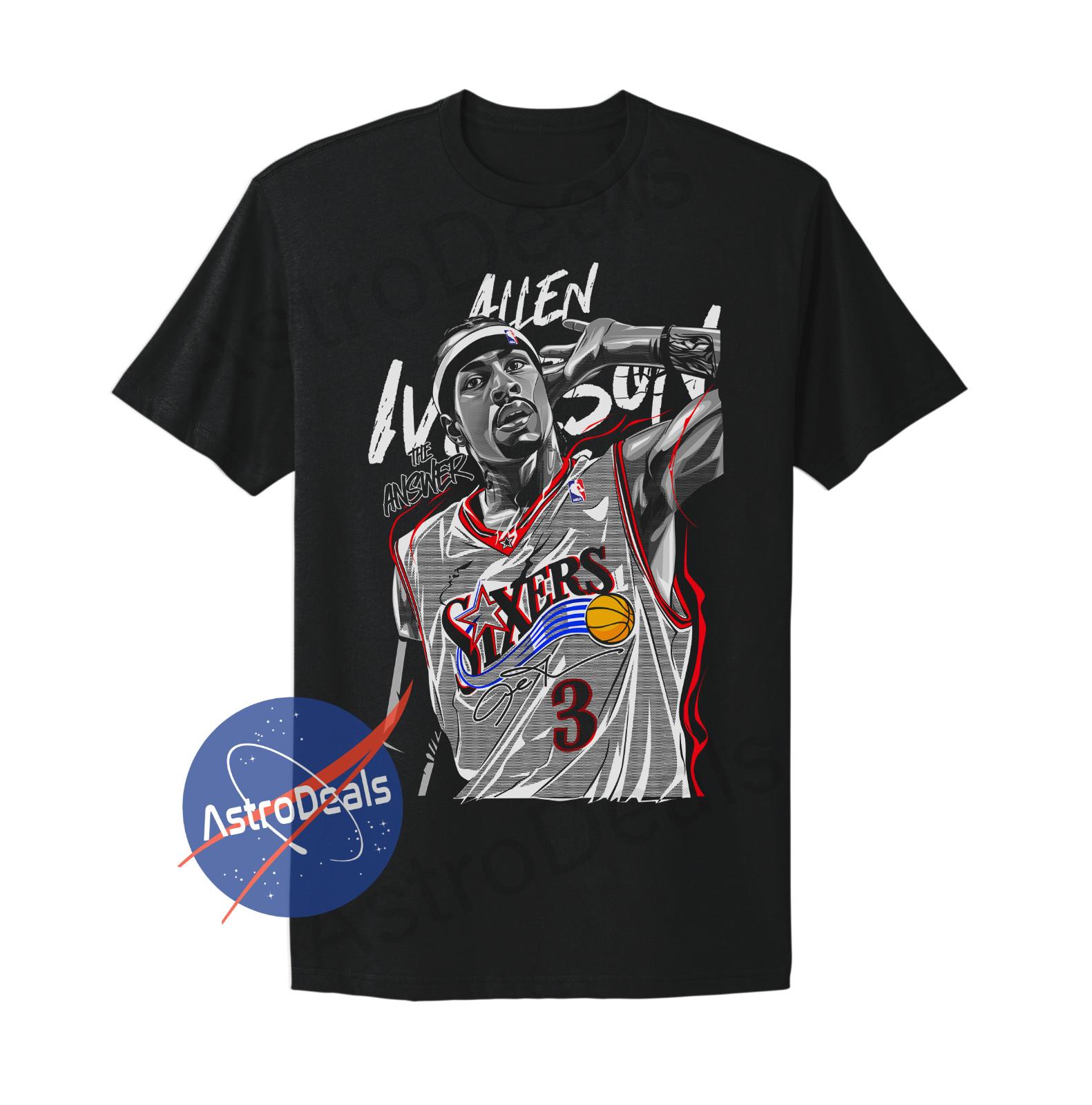 Philadelphia 76ers Allen Iverson 3 The Answer Stepover T-shirt Black M