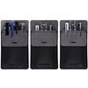 Wisdompro chest pocket pen case lab coats dress shirts protectorguard holder ink leakagestain prevention PU leather set 3 black.